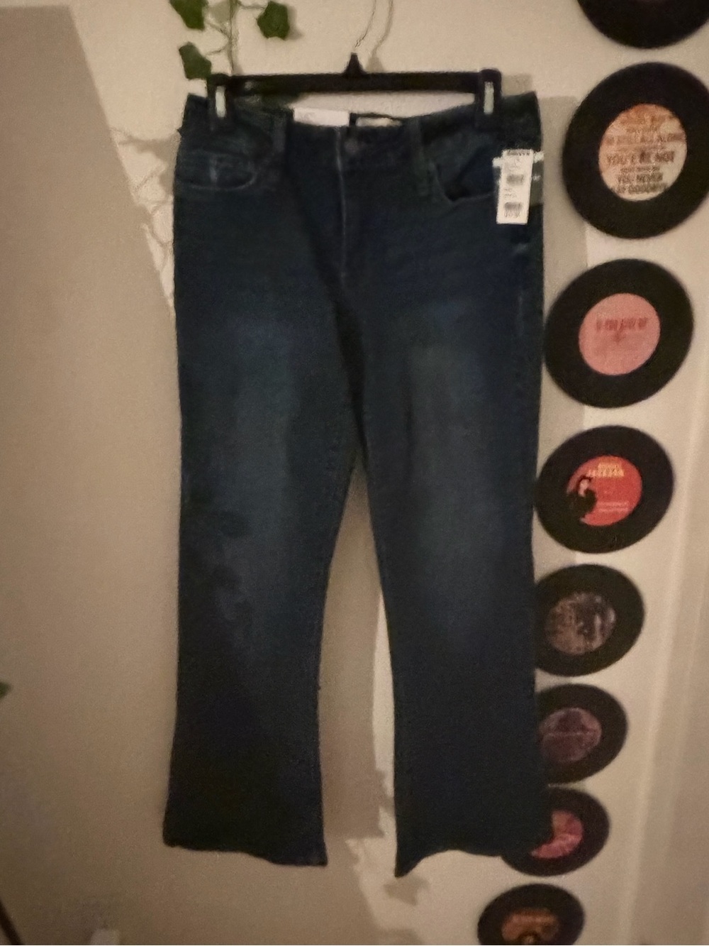 Tilly's Women's Dark Blue Bootcut Jeans